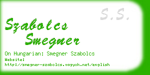 szabolcs smegner business card